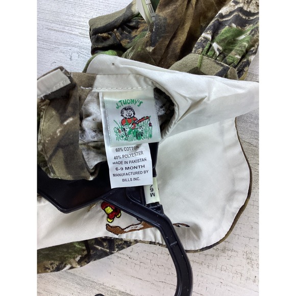 Vintage J. Tuohy's Realtree Baby Camo Jumper Bibbed Embroidered Bambie Deer - Picture 8 of 8